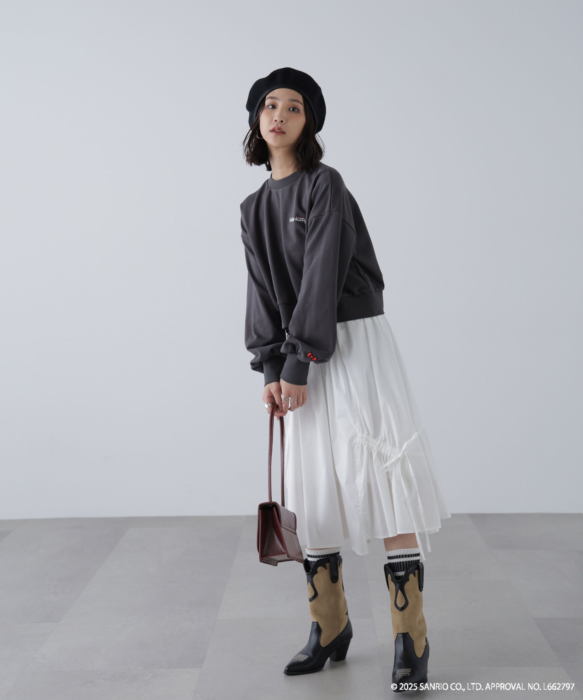  「ｻﾝﾘｵｷｬﾗｸﾀｰｽﾞｺﾗﾎﾞ SHORT SWEAT ｼｮｰﾄｽｳｪｯﾄ 胸LOGO&times;  」|Tシャツ・カットソー|