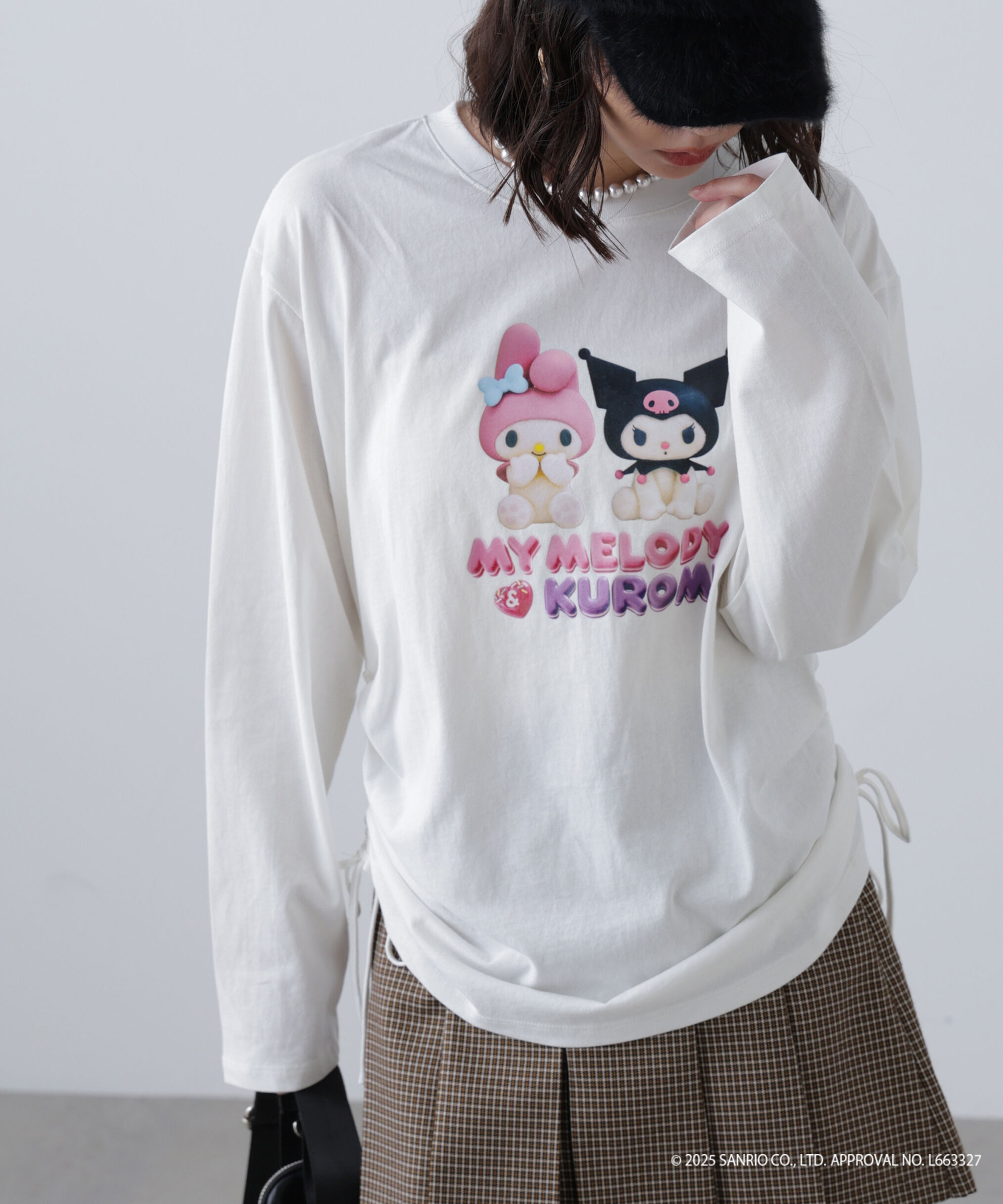  「〈メロクロコラボ〉ロングTシャツ」|Tシャツ・カットソー|ホワイト