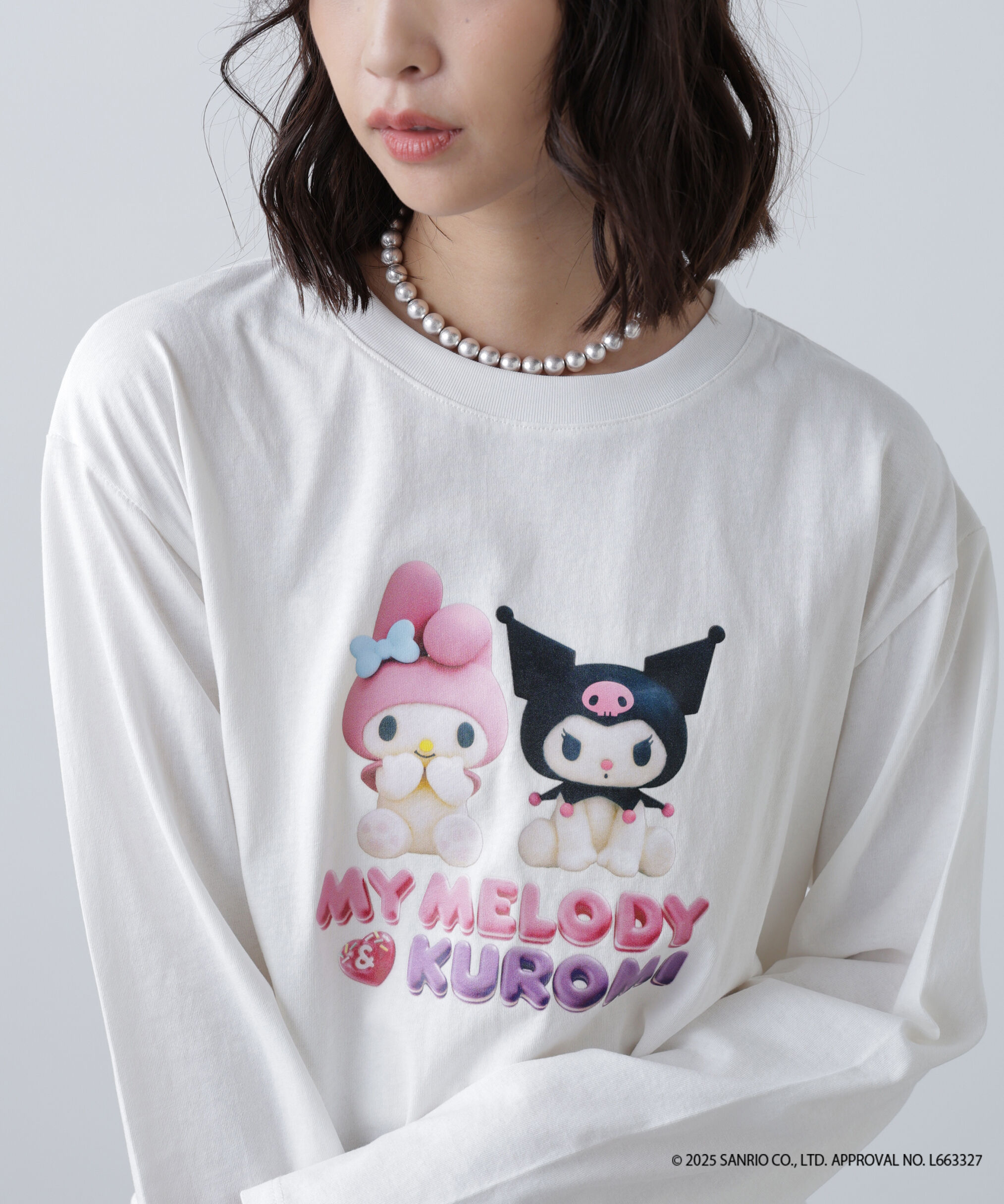  「〈メロクロコラボ〉ロングTシャツ」|Tシャツ・カットソー|