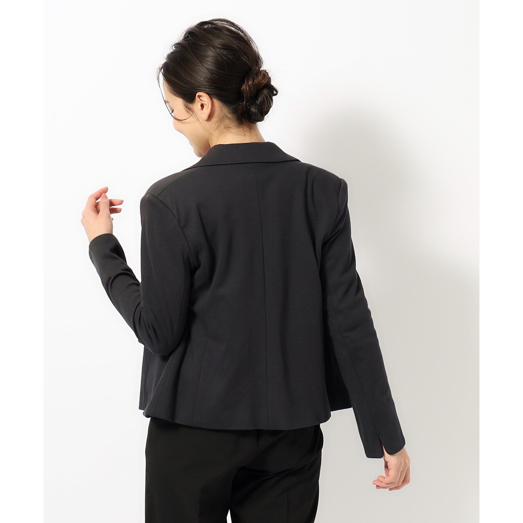 SHOO･LA･RUE「【S-3L/手洗い可/ストレッチ】モックロディテーラードジャケット」|テーラードジャケット|