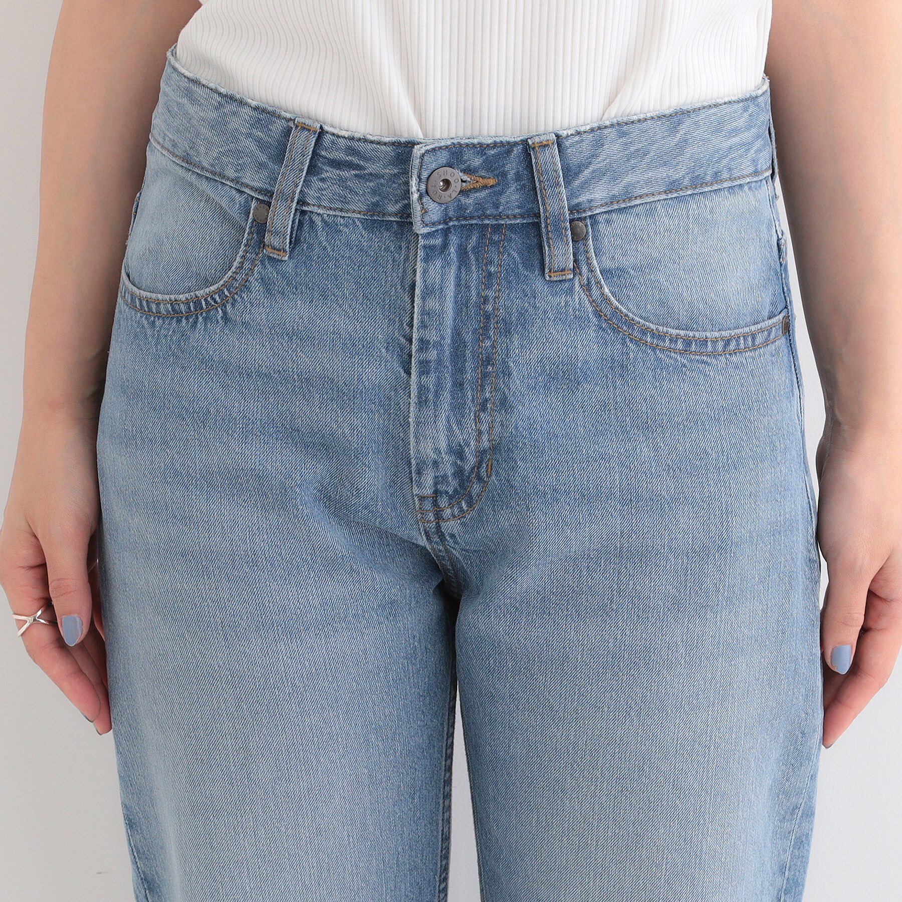 SHOO･LA･RUE「【SHOO・LA・RUE DENIM】程よいゆとりの ストレートデニムパンツ」|デニム|