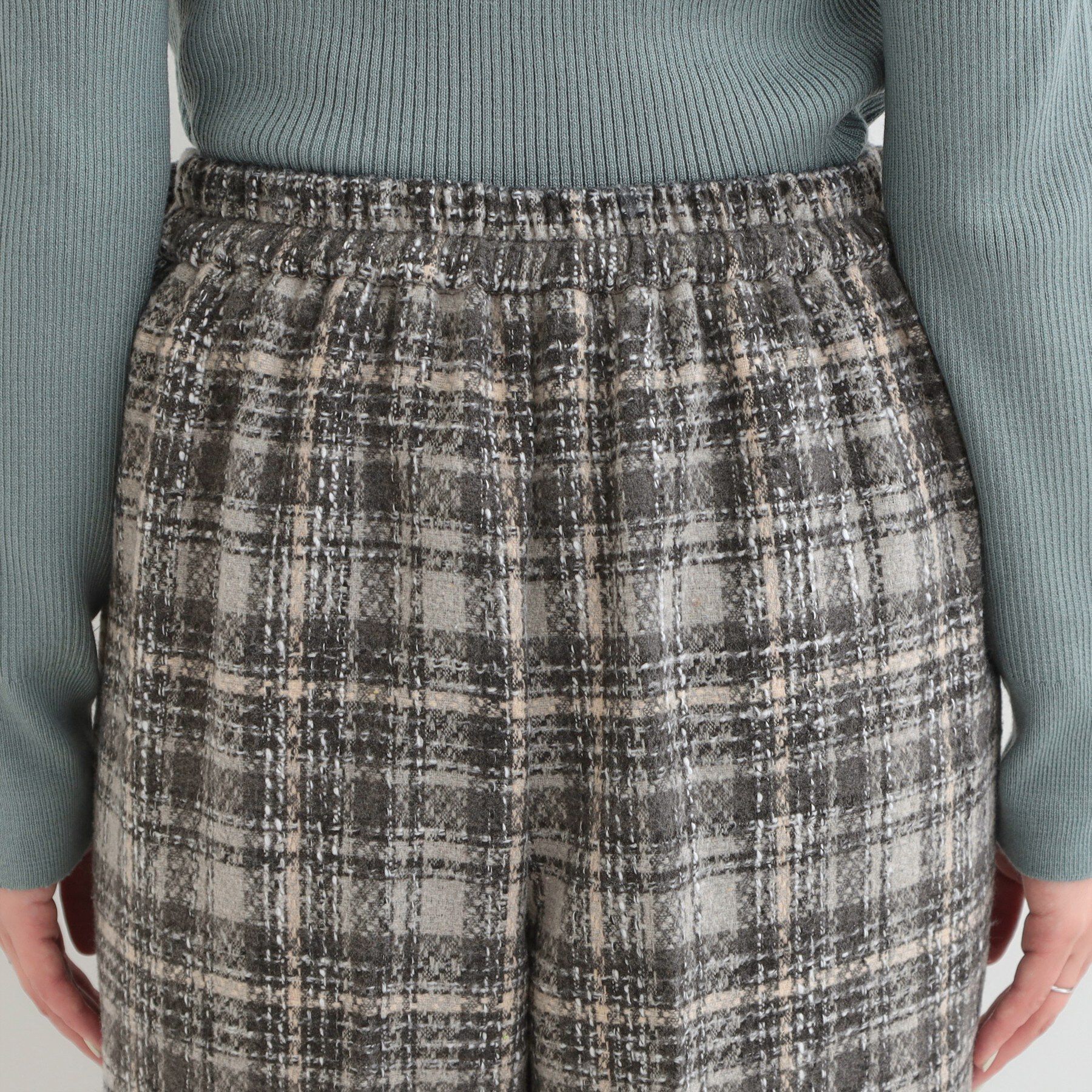 SHOO･LA･RUE「【2点セット】着るだけで決まる クラシカルなツイード調 チェック柄セットアップ」|スーツ|