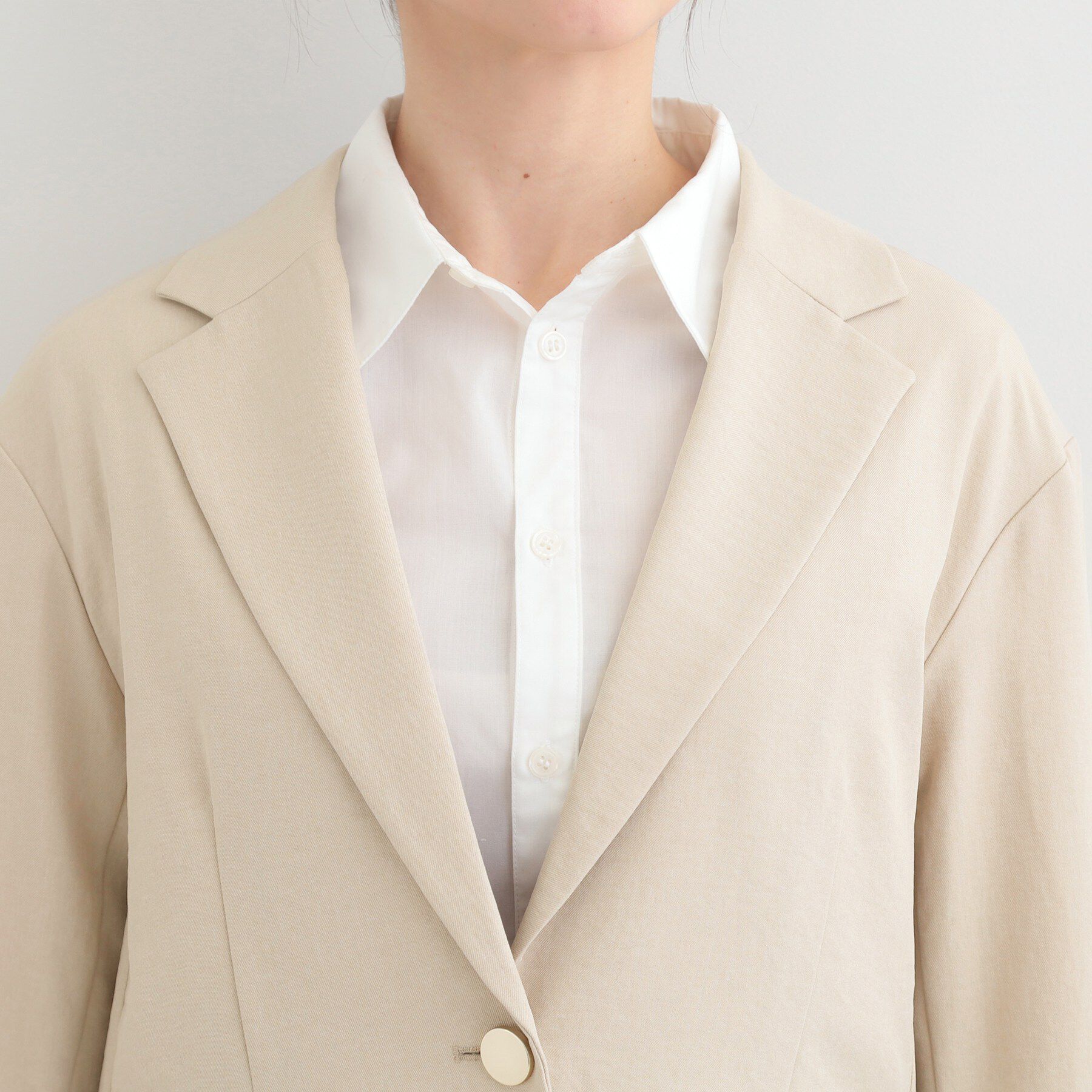 SHOO･LA･RUE「【S-LL/セットアップ可/イージーケア/UV】オンにもオフにも シングルジャケット」|テーラードジャケット|