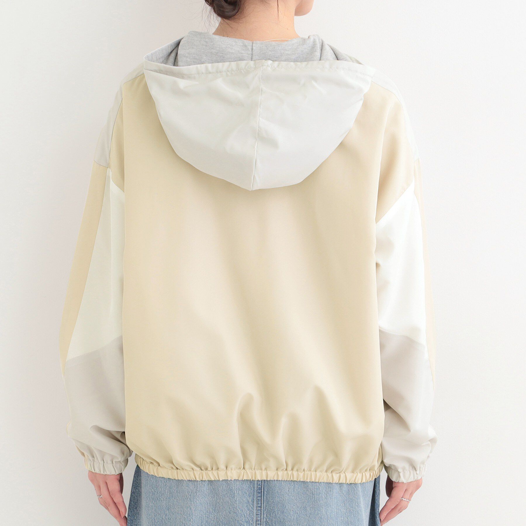 SHOO･LA･RUE「配色フードブルゾン」|ブルゾン・スタジャン|