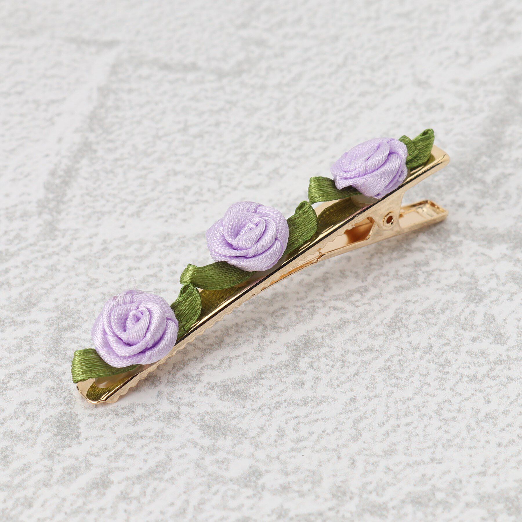 Grandedge「ガーリー系 フェミニン系 バラ クリップ」|その他|ﾊﾟｰﾌﾟﾙ(083)