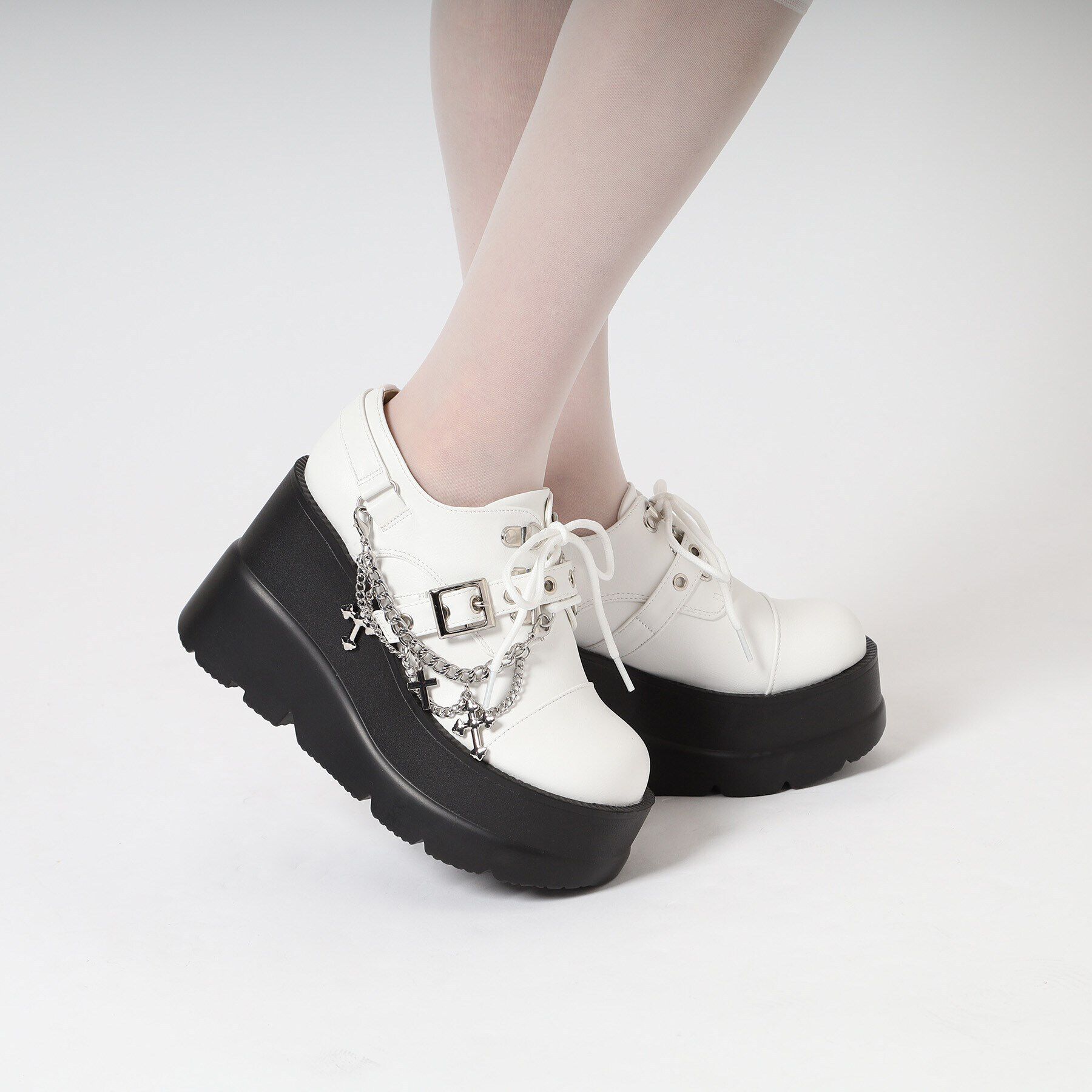 csT&P「厚底チェーン付きパンプス」|パンプス|