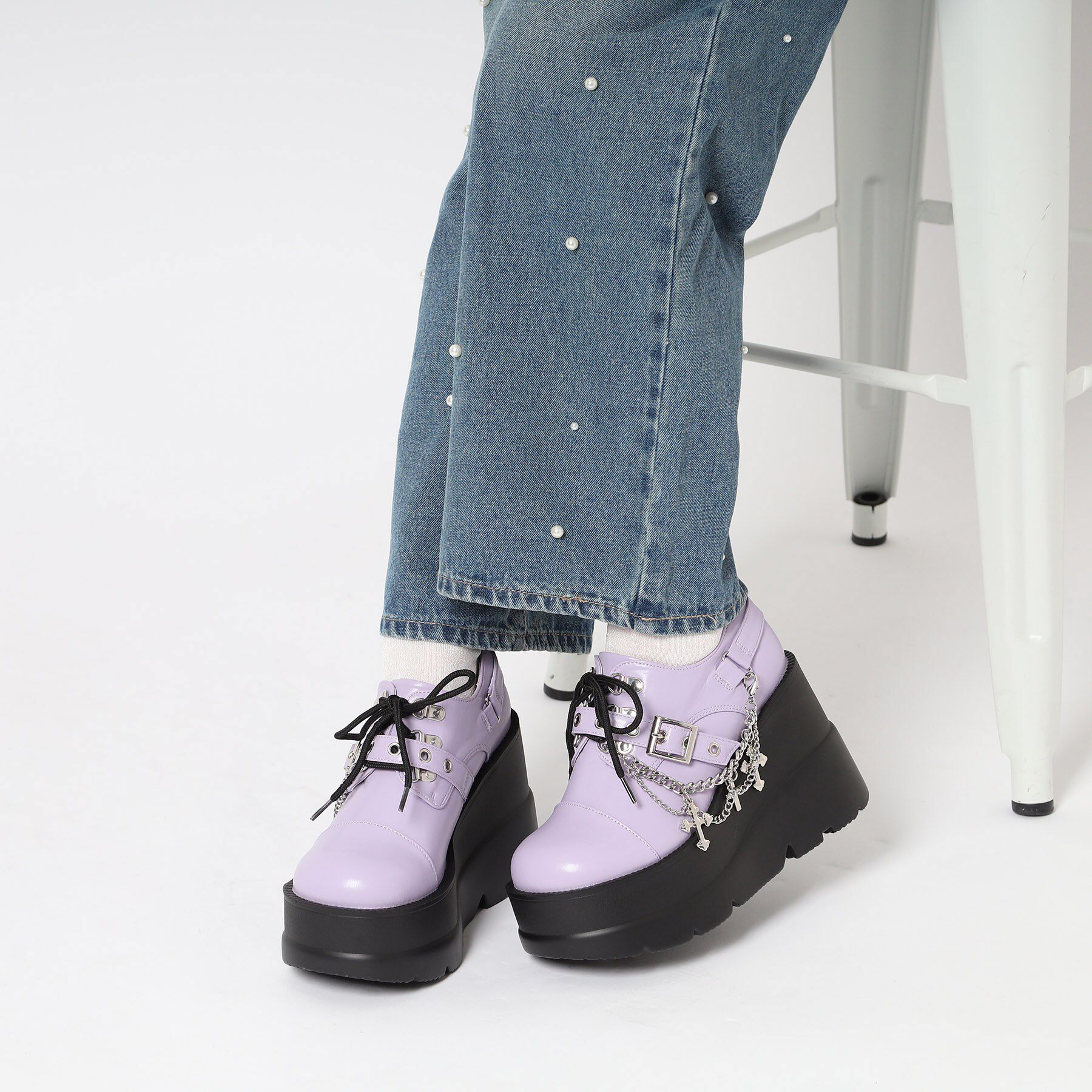 csT&P「厚底チェーン付きパンプス」|パンプス|