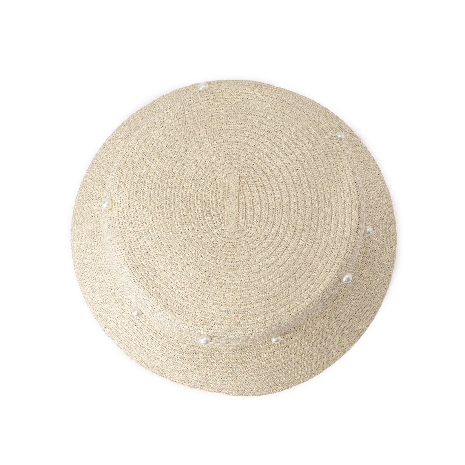 Grandedge「【接触冷感テープ使用】フェイクパールペーパーベルハット」|ハット|
