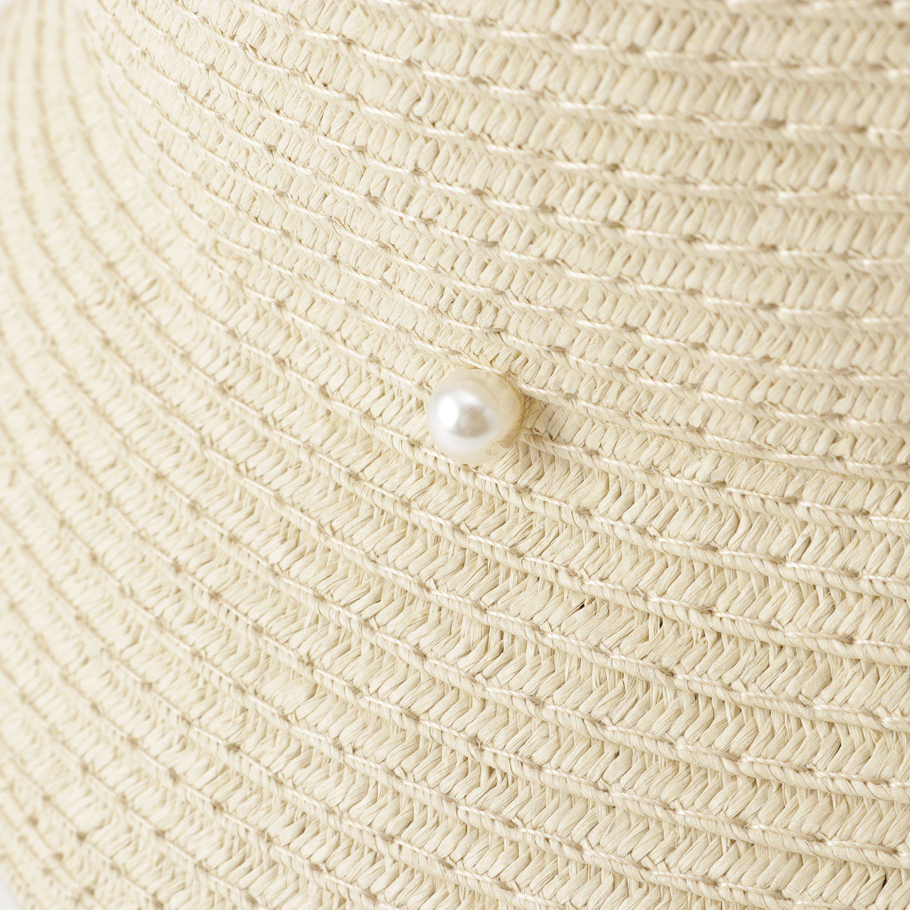 Grandedge「【接触冷感テープ使用】フェイクパールペーパーベルハット」|ハット|