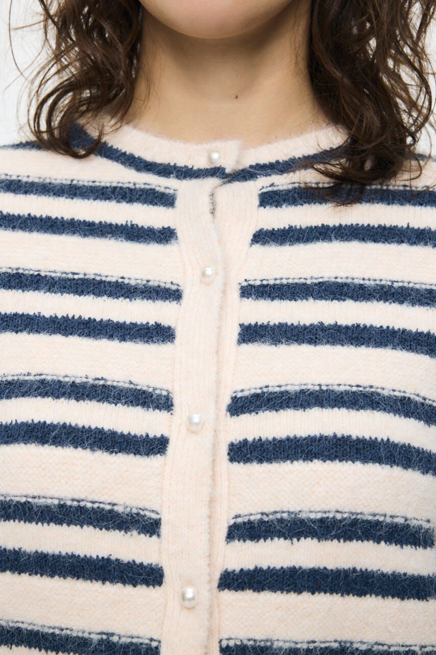 MOUSSY「SHADOW STRIPE KNIT カーディガン」|ニット・セーター|