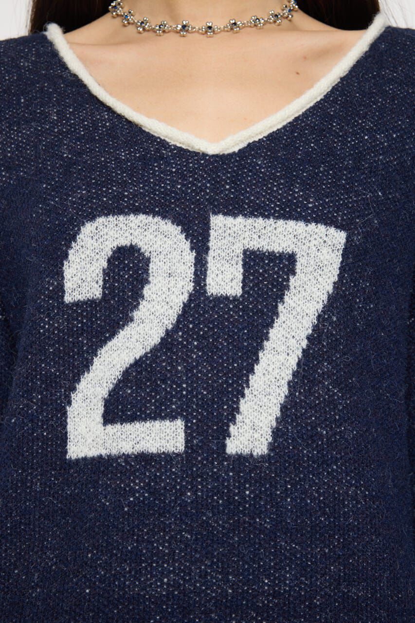 MOUSSY「SHAGGY NUMBERING セーター」|ニット・セーター|