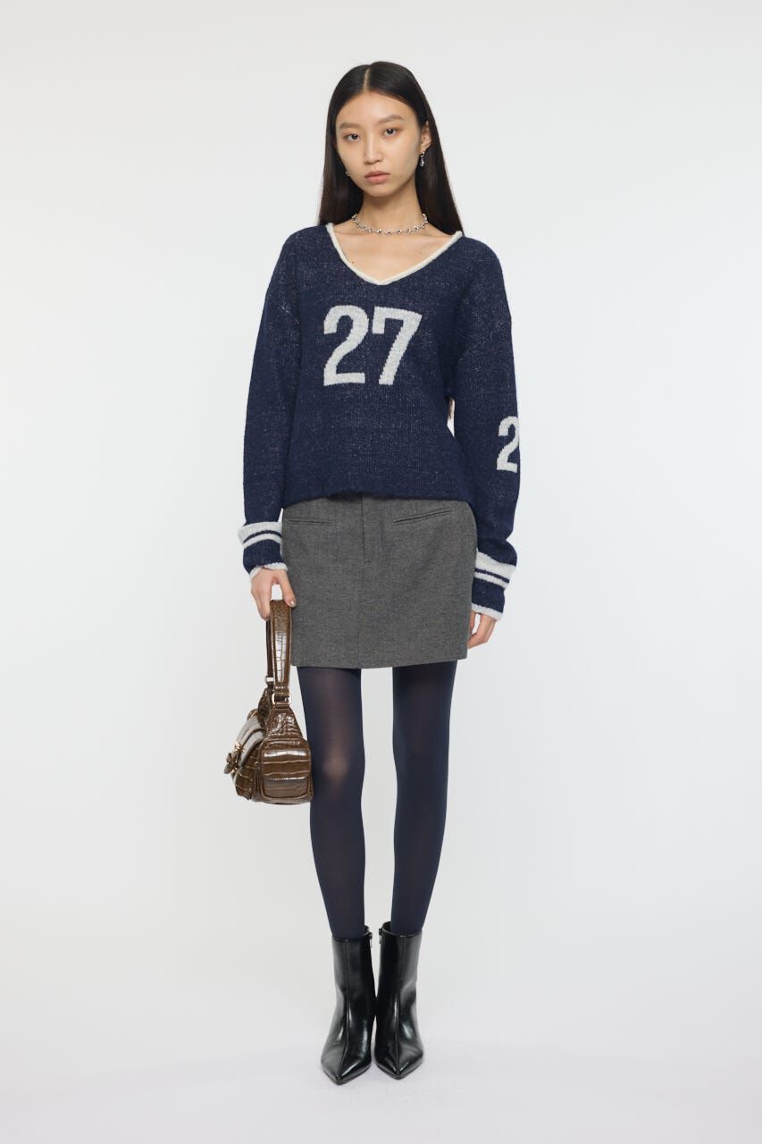 MOUSSY「SHAGGY NUMBERING セーター」|ニット・セーター|