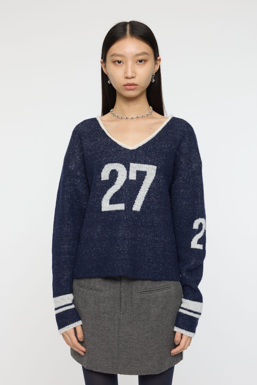 MOUSSY「SHAGGY NUMBERING セーター」|ニット・セーター|