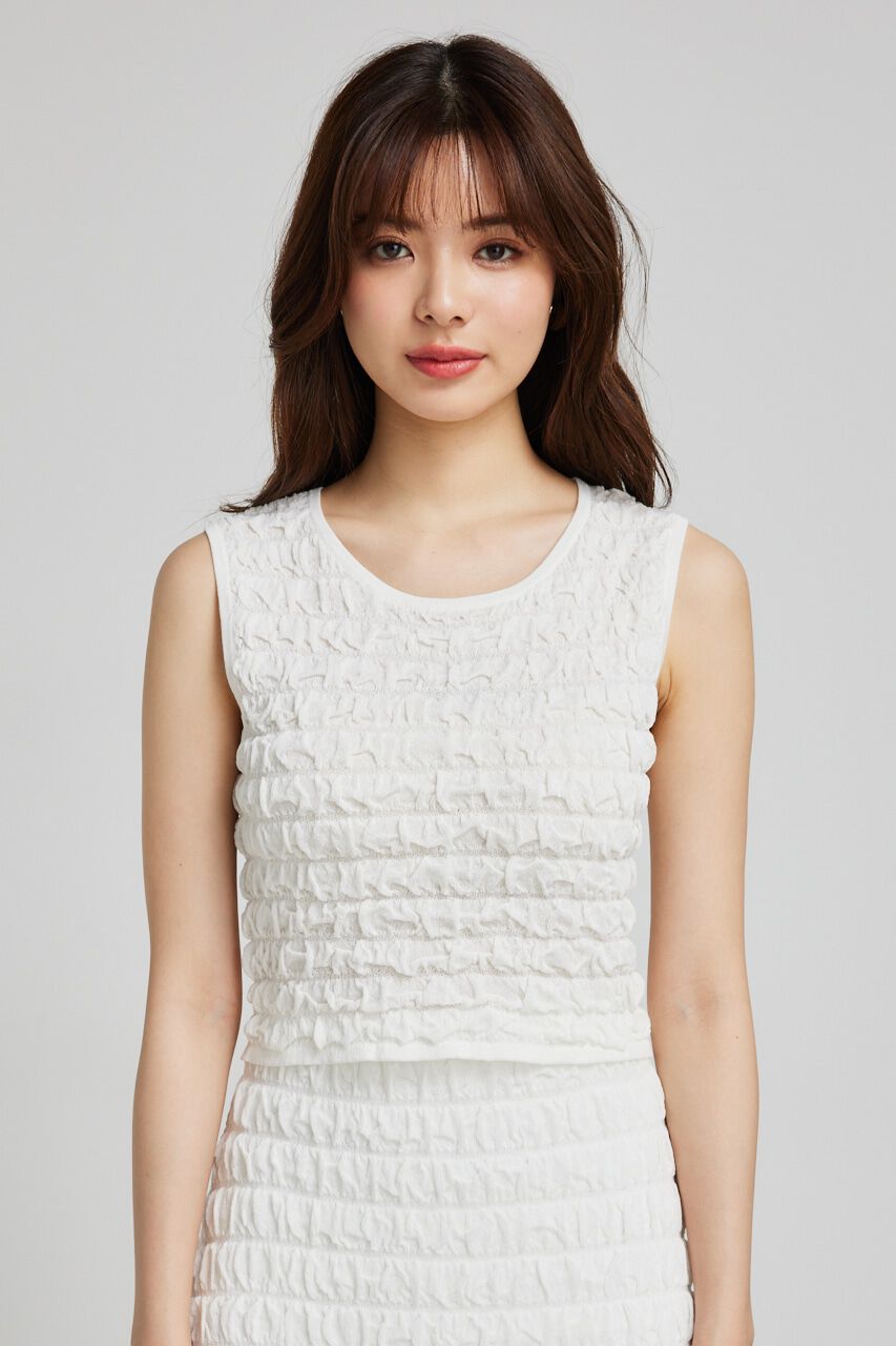 rienda「ポップコーンニットトップス」|タンクトップ|