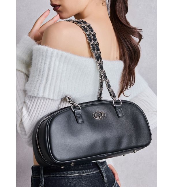 GYDA「チェーンハンドルBAG」|ショルダー・メッセンジャー|ブラック