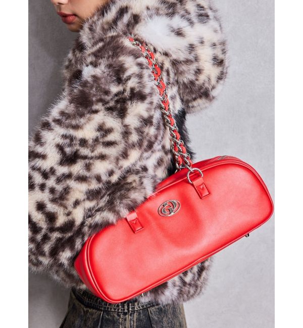 GYDA「チェーンハンドルBAG」|ショルダー・メッセンジャー|レッド