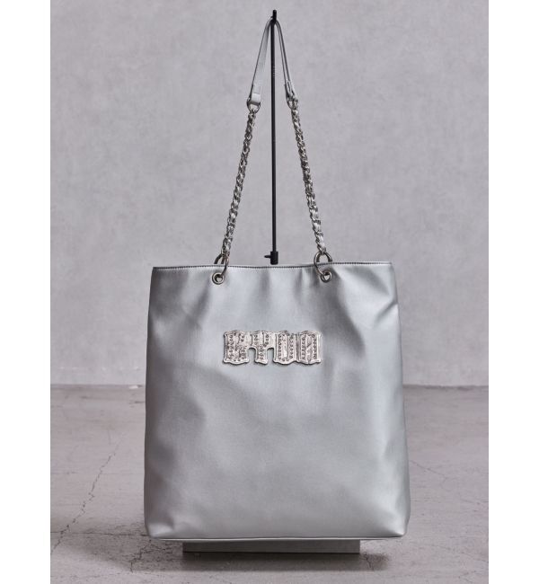 GYDA「GYDAbijouプレートチェーントートBAG」|トートバッグ|シルバー
