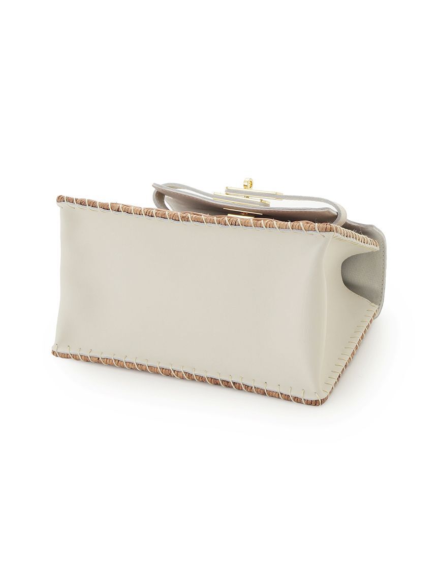 FRAY I.D「【BAGMATI】ラタンレザートップハンドルバッグ」|ハンドバッグ|