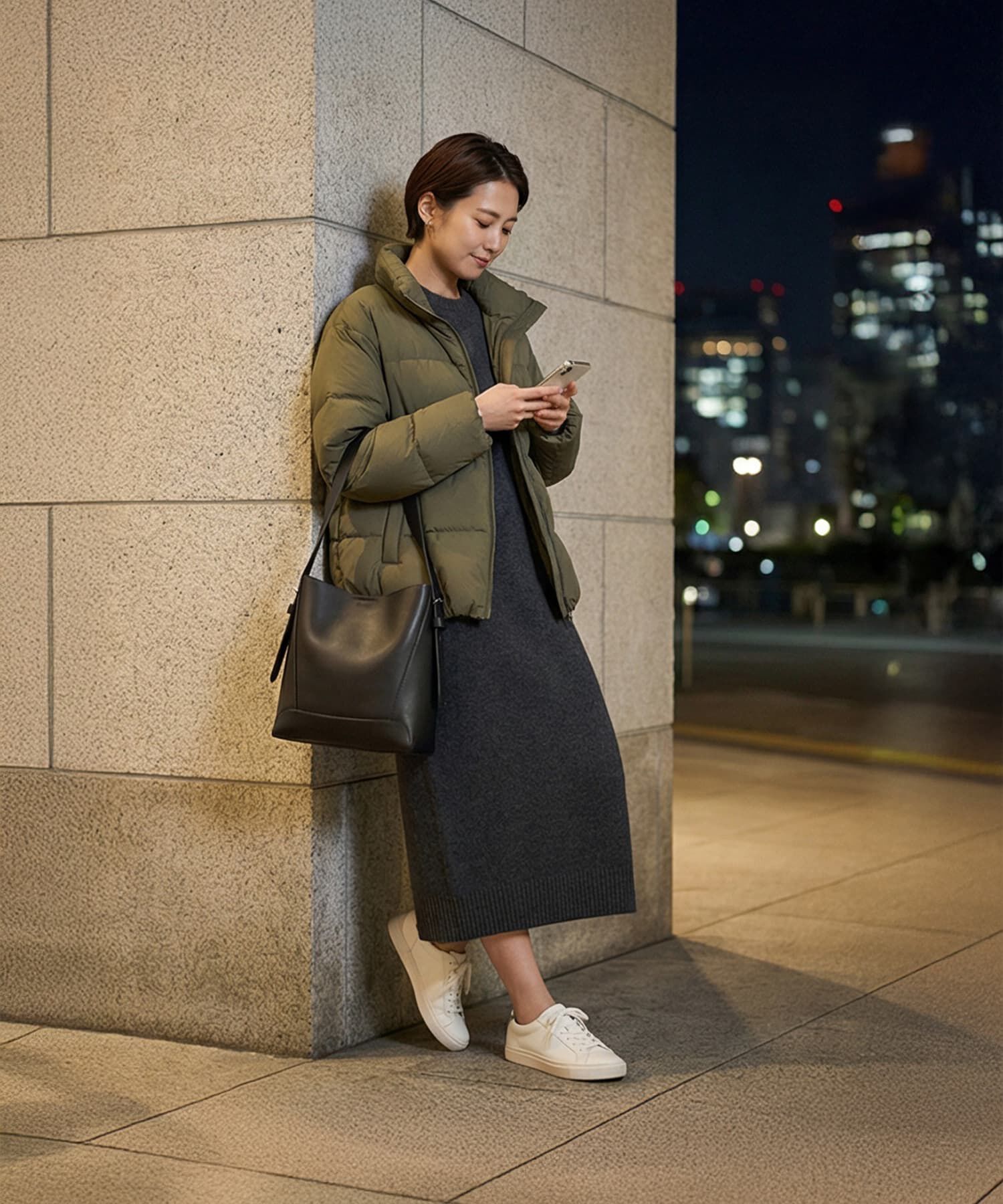 STYLE DELI「【DELI by】カーブフォルムリアルレザーショルダーバッグ」|ショルダー・メッセンジャー|