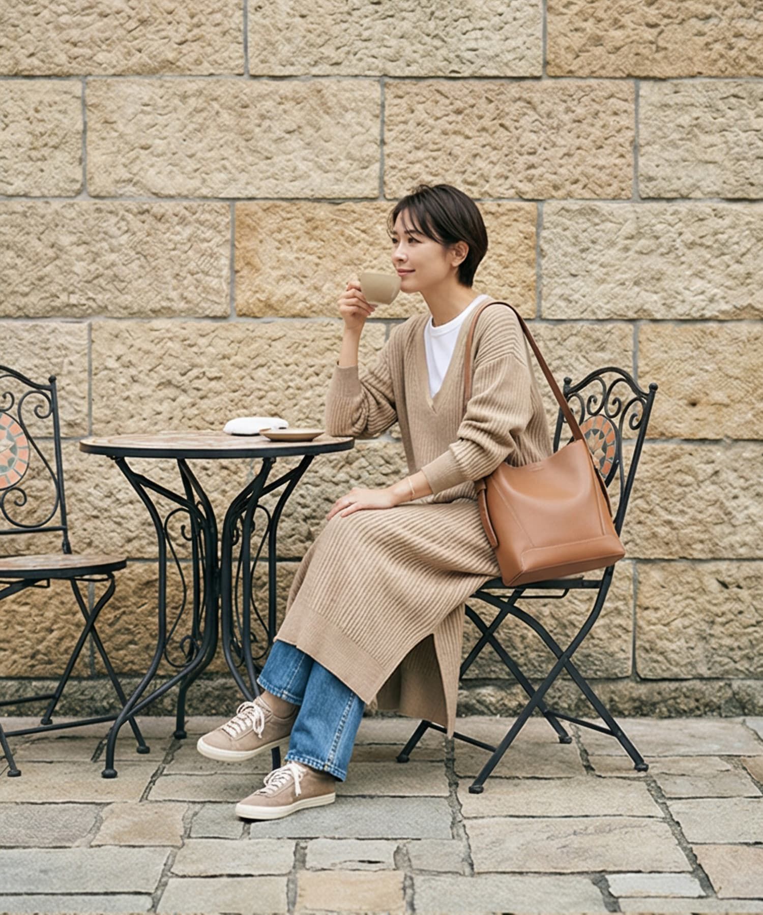 STYLE DELI「【DELI by】カーブフォルムリアルレザーショルダーバッグ」|ショルダー・メッセンジャー|