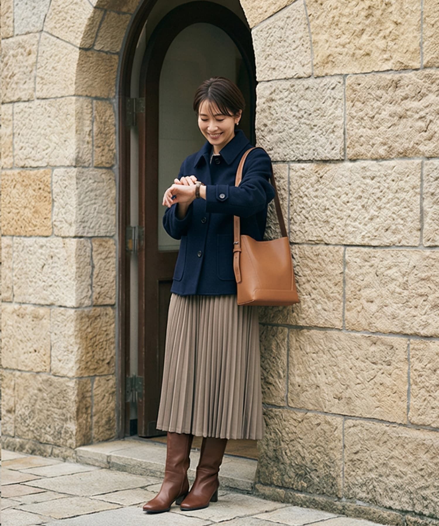 STYLE DELI「【DELI by】カーブフォルムリアルレザーショルダーバッグ」|ショルダー・メッセンジャー|