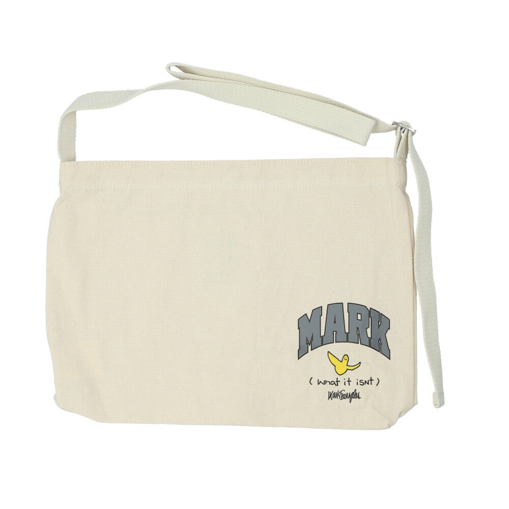 BACKYARD FAMILY「ショルダーバッグ レディース 布 通販 what it isnt キャンバス コットン マーク」|ショルダー・メッセンジャー|グレー1