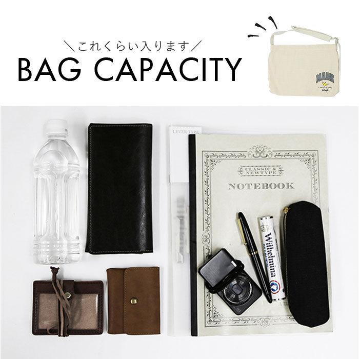 BACKYARD FAMILY「ショルダーバッグ レディース 布 通販 what it isnt キャンバス コットン マーク」|ショルダー・メッセンジャー|