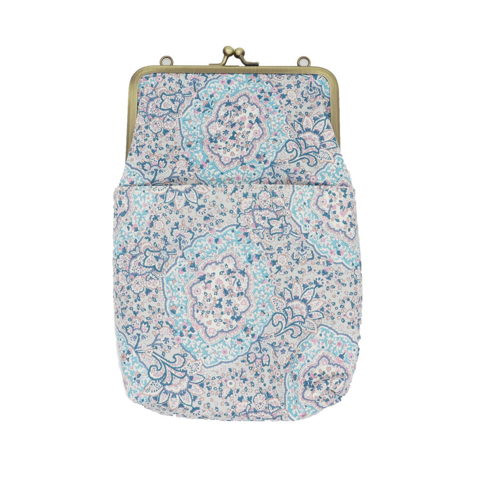 BACKYARD FAMILY「がま口ショルダーバッグ 楽天 ハンドバッグ 手提げ ショルダーバッグ ショルダーバック がま口」|ショルダー・メッセンジャー|ブルー2