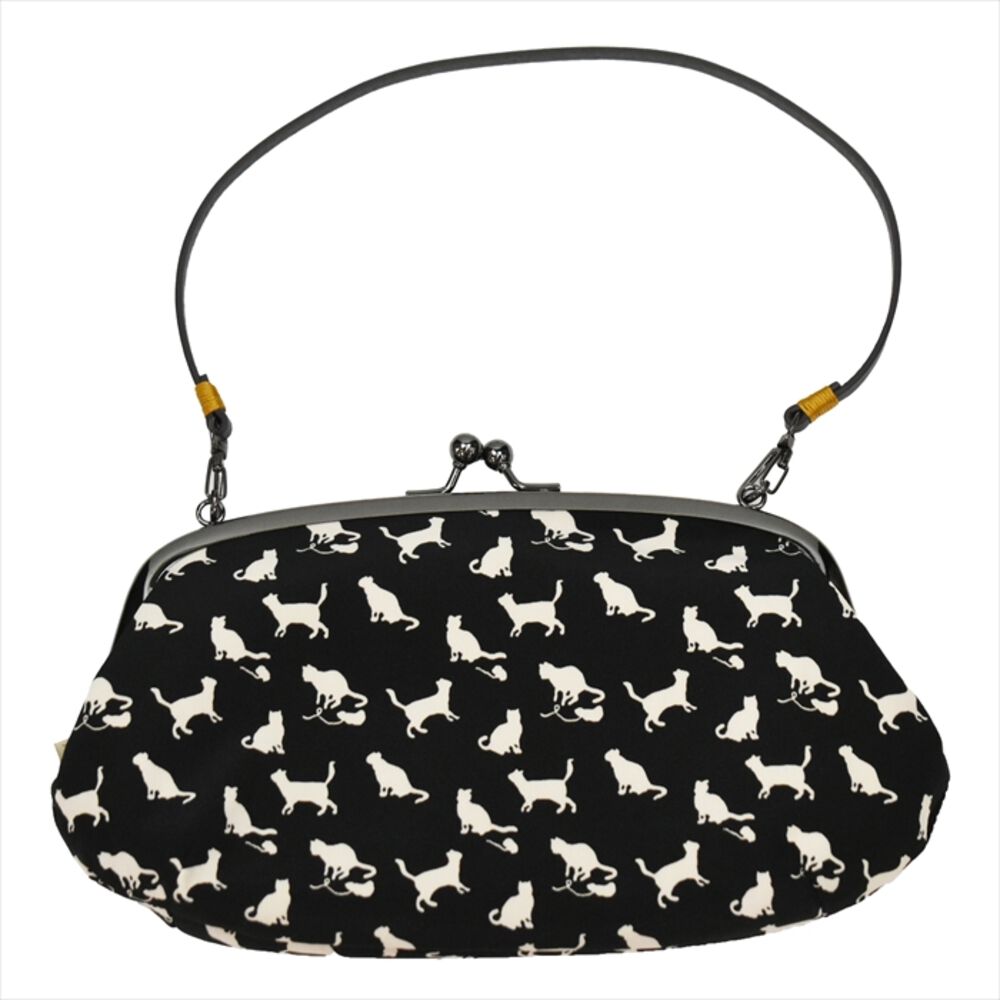 BACKYARD FAMILY「がま口ショルダーバッグ 楽天 ハンドバッグ 手提げ ショルダーバッグ ショルダーバック がま口」|ショルダー・メッセンジャー|ブラック2