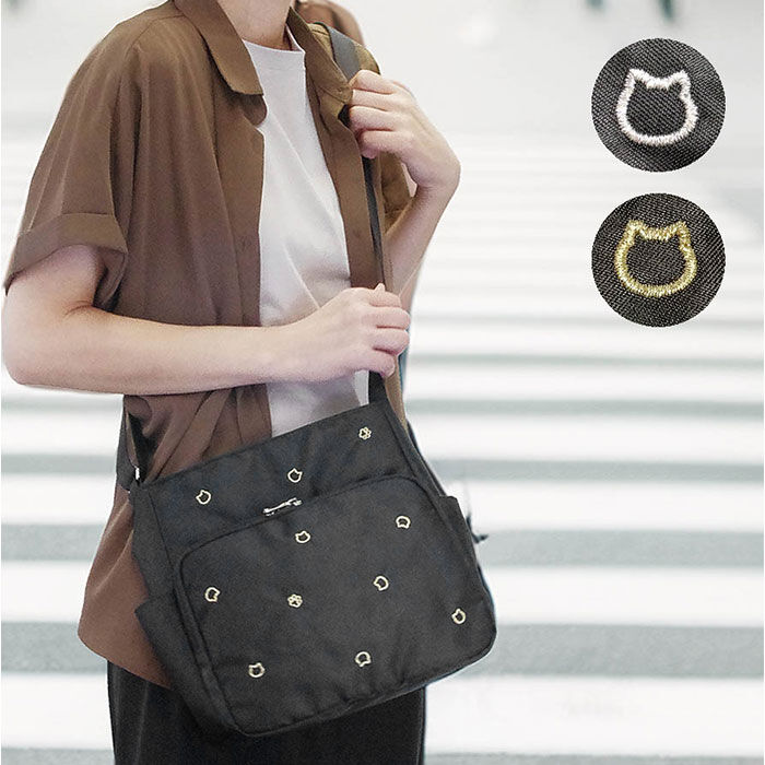 BACKYARD FAMILY「ショルダーバッグ 刺? 猫 通販 ショルダーバック ショルダー 肩掛け ななめ掛け 斜めかけ」|ショルダー・メッセンジャー|