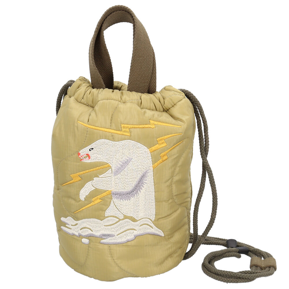 BACKYARD FAMILY「ナイロン キルティング バッグ 通販 ショルダーバッグ 小さめ ミニトートバッグ メンズ」|ショルダー・メッセンジャー|グリーン3