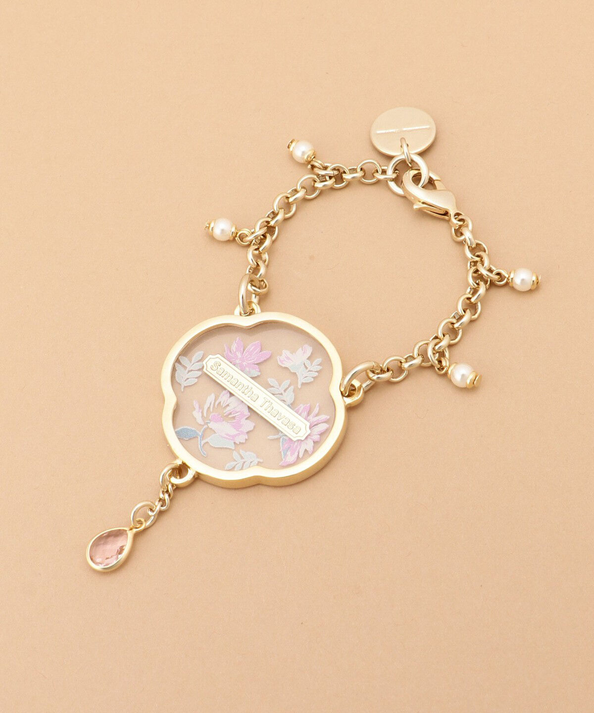 Samantha Thavasa「クリアフラワーバッグチャーム」|チャーム・キーホルダー|ピンク