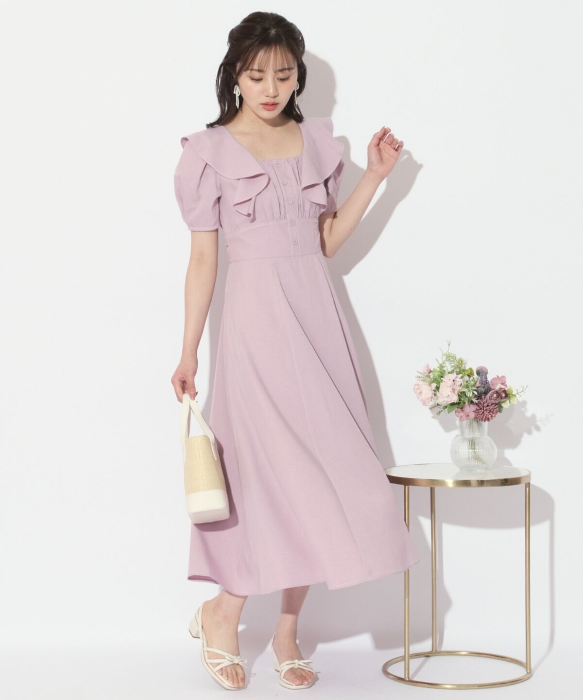 WILLSELECTION「バックリボンフリルワンピース」|ワンピース|