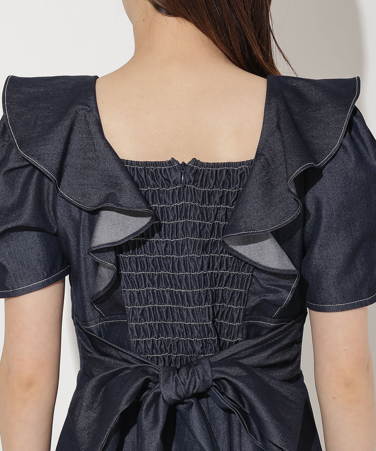 WILLSELECTION「バックリボンフリルワンピース」|ワンピース|