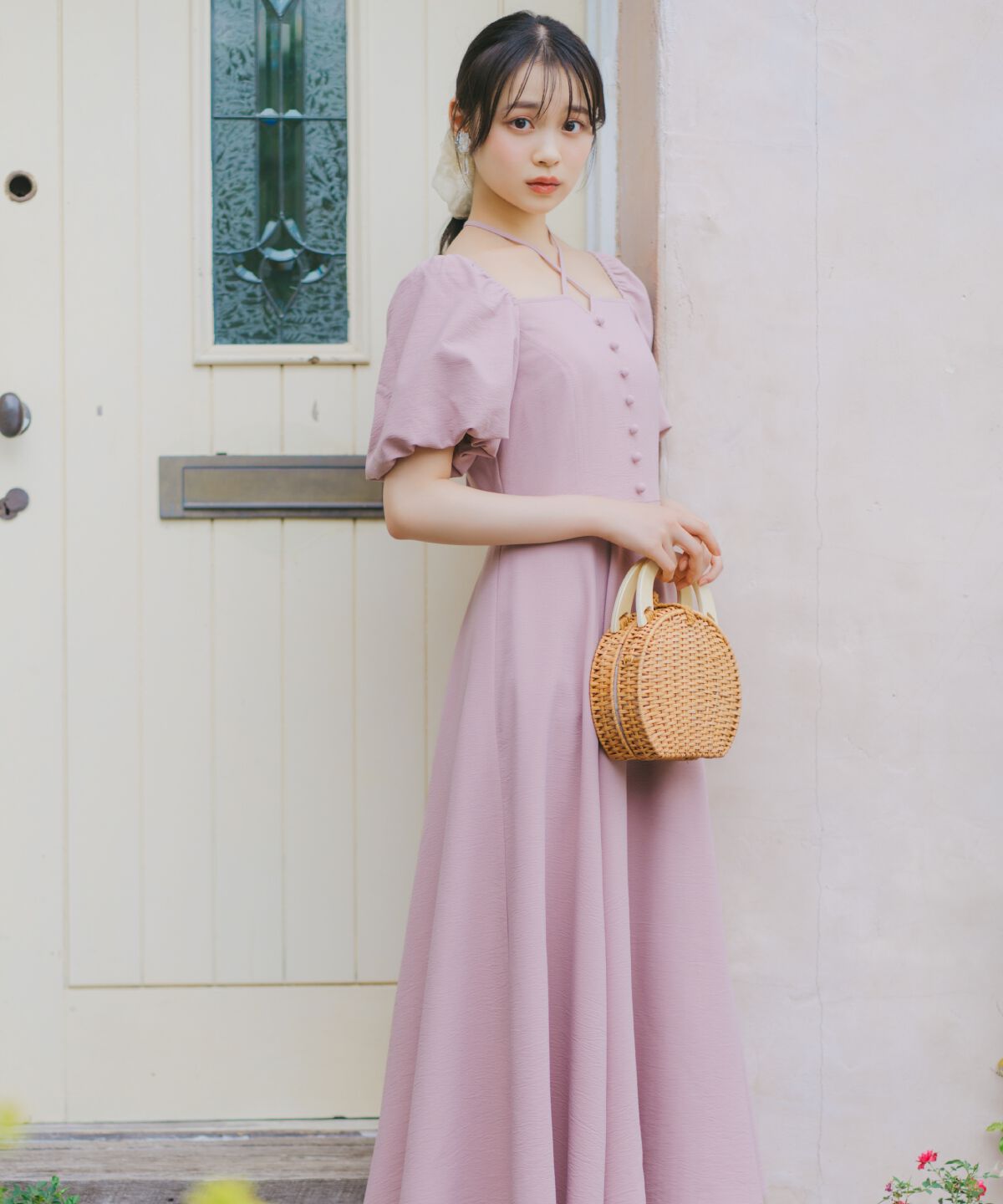 WILLSELECTION「クロスネックバルーンスリーブワンピース」|ワンピース|