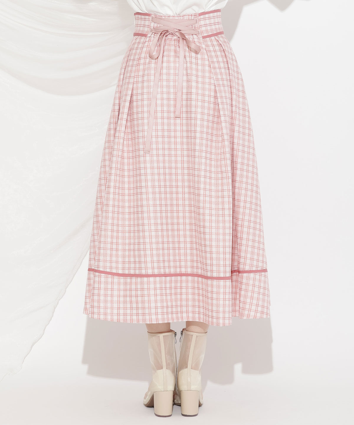 WILLSELECTION「パイピングデザインタックスカート」|フレア|