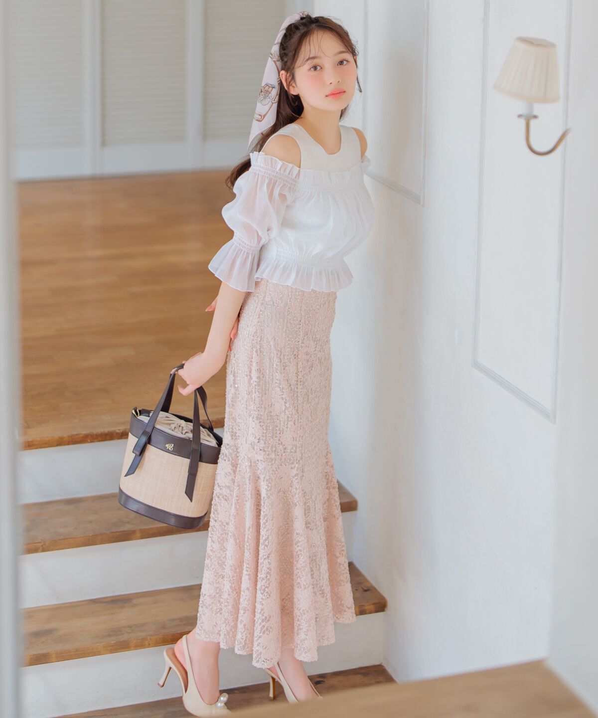 WILLSELECTION「レイヤード風オフショルニットプルオーバー」|ニット・セーター|