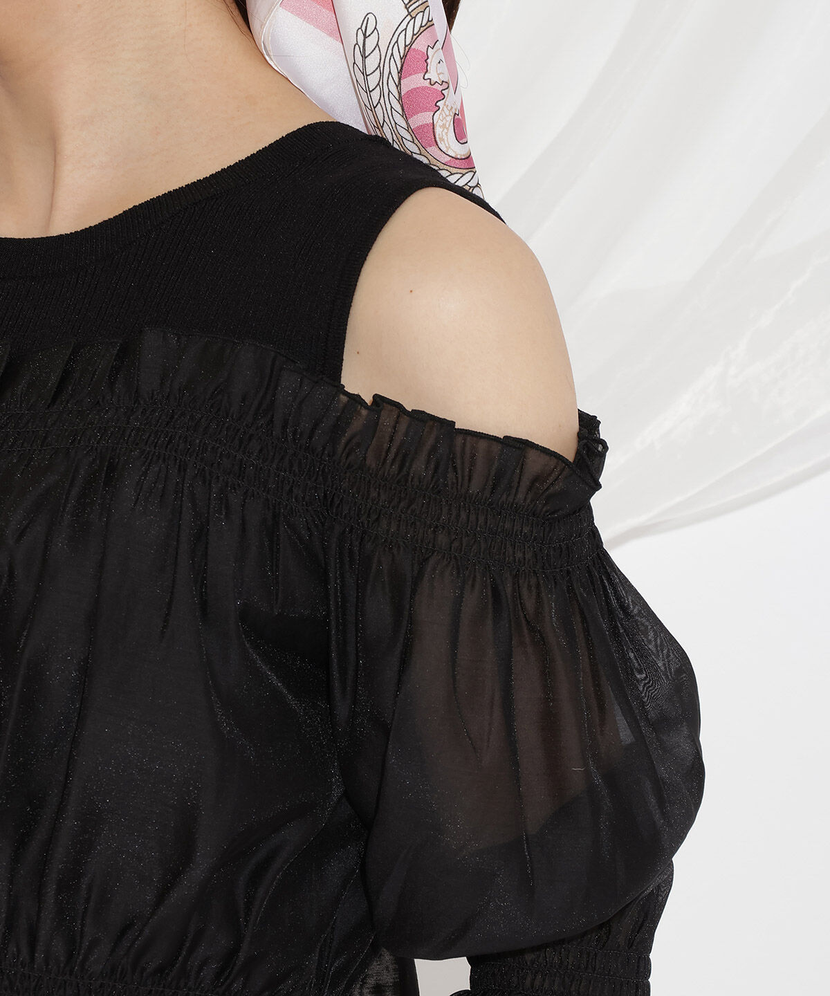 WILLSELECTION「レイヤード風オフショルニットプルオーバー」|ニット・セーター|