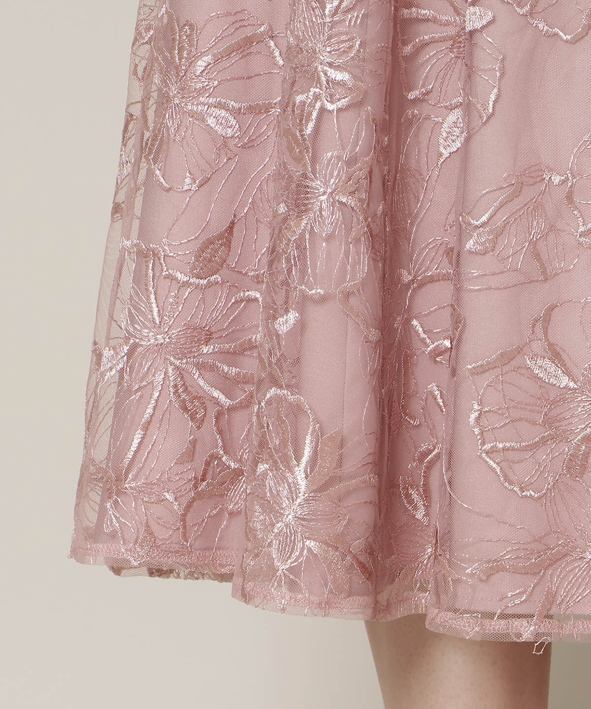 WILLSELECTION「パネルラインフラワーレースワンピース」|ドレス|