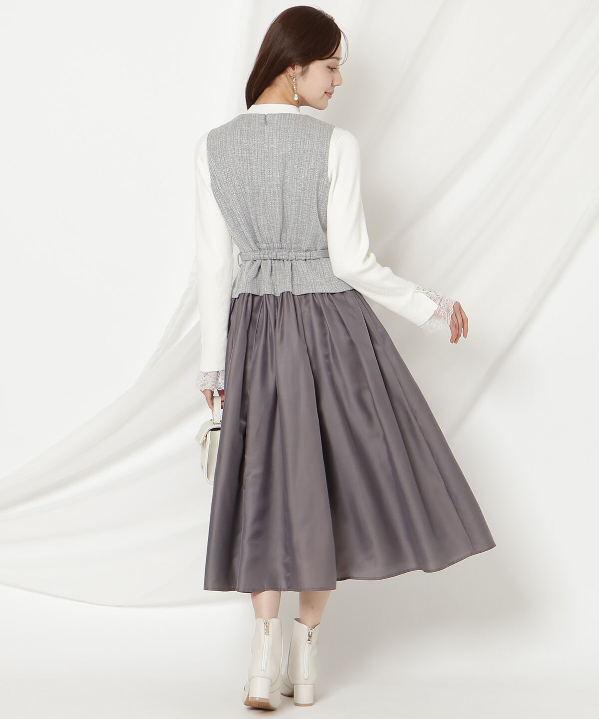 WILLSELECTION「ツイードドッキングジレワンピース」|ワンピース|