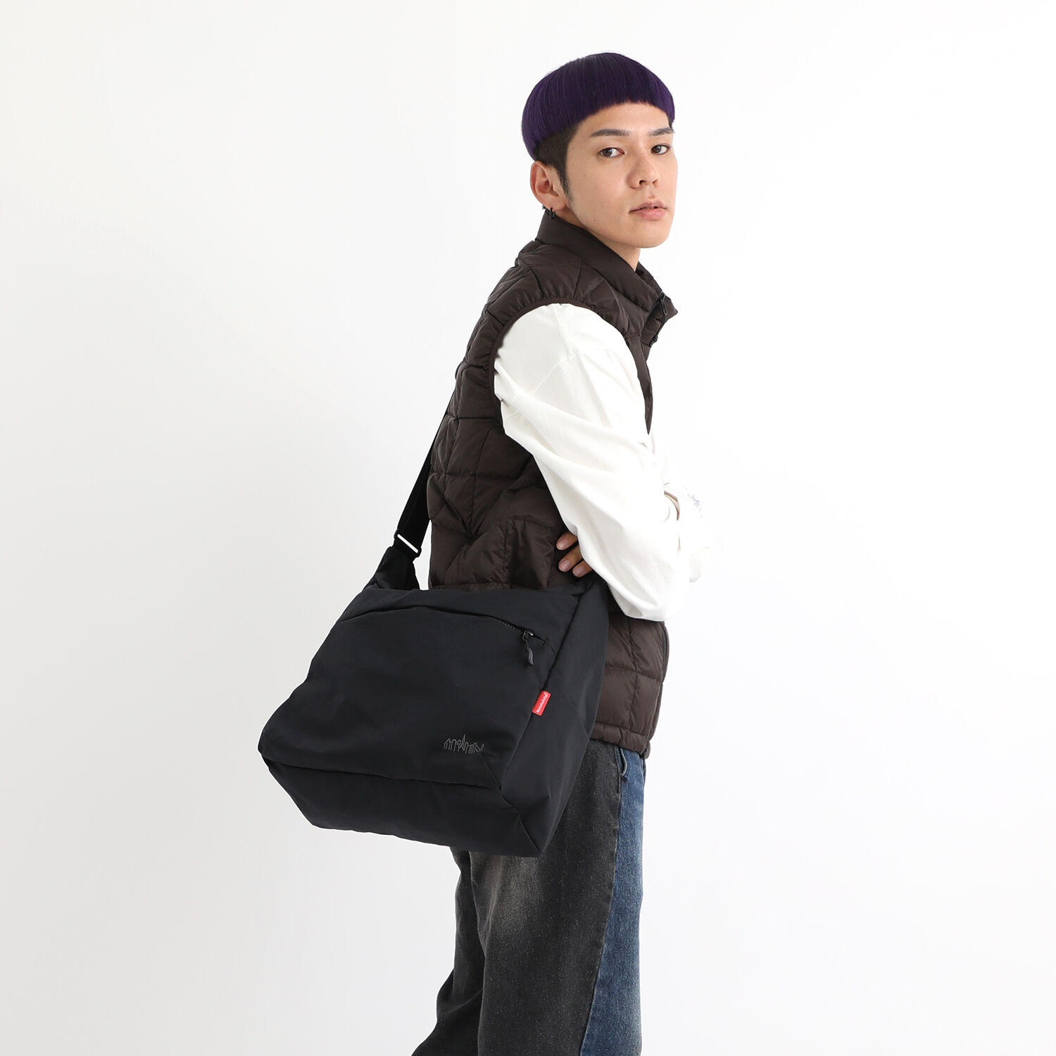 Manhattan Portage「Bed-Stuy Shoulder Bag (LG) Nylon Tussah Quil」|ショルダー・メッセンジャー|