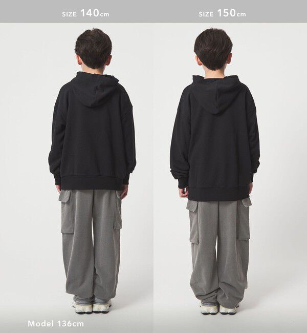 UNITED ARROWS green label relaxing「裏毛 ワイドカーゴパンツ（MDグレー）/ キッズ  100cm-160cm」|チノ|
