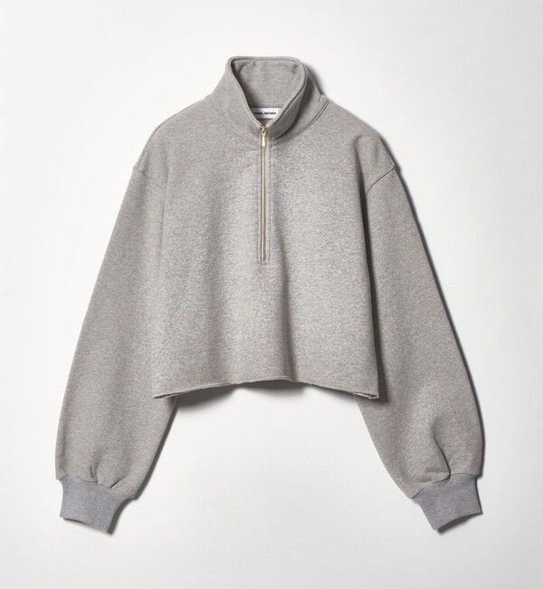EMMEL REFINES「＜EMMEL REFINES＞EM ウラケ ハーフジップ プルオーバー」|スウェット・ジャージ|MD.GRAY