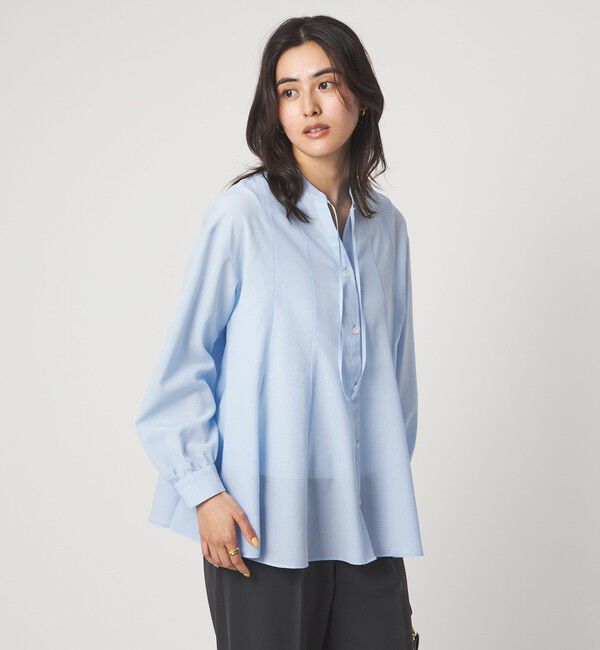 UNITED ARROWS green label relaxing「［size SHORTあり］ミルフィーユ フレア ブラウス」|シャツ・ブラウス|