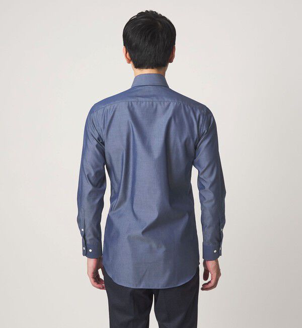 UNITED ARROWS green label relaxing「コットン シャンブレー ワイドカラー ドレスシャツ -イージーアイロン-」|シャツ・ブラウス|