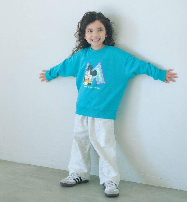 UNITED ARROWS green label relaxing「裏毛 切り替え ワイドパンツ / キッズ  100cm-160cm」|チノ|