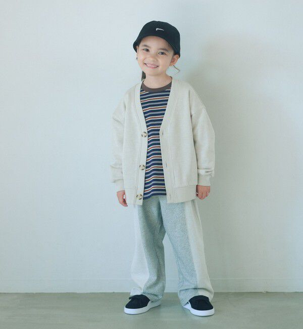 UNITED ARROWS green label relaxing「裏毛 切り替え ワイドパンツ / キッズ  100cm-160cm」|チノ|