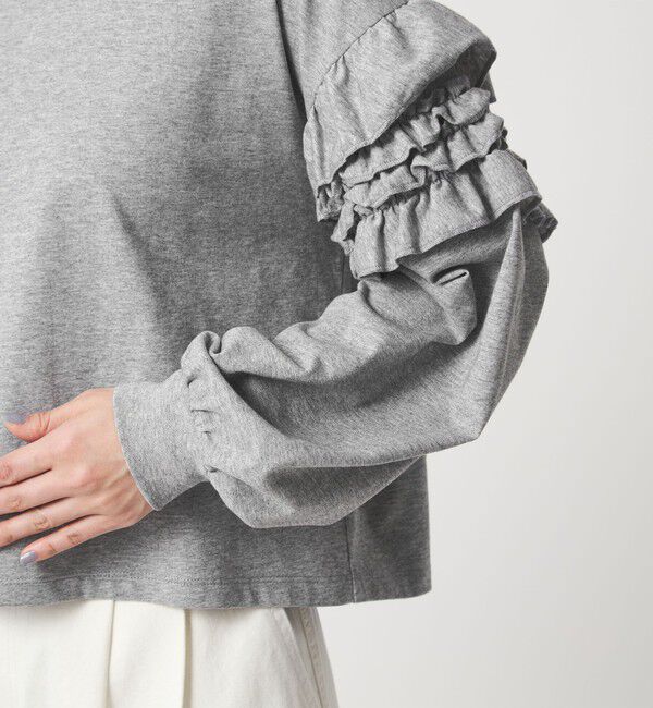 UNITED ARROWS green label relaxing「【WEB限定】＜at ease＞袖フリル プルオーバー カットソー」|Tシャツ・カットソー|