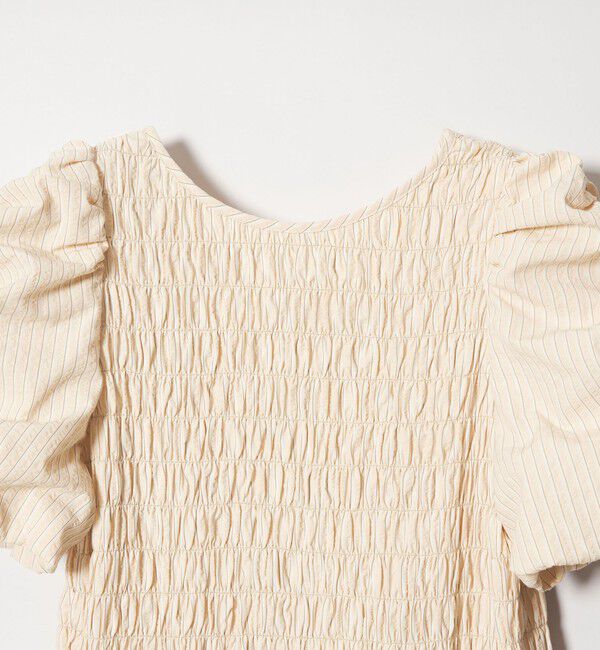 EMMEL REFINES「＜EMMEL REFINES＞EM ストライプ シャーリング フレア ワンピース」|ワンピース|