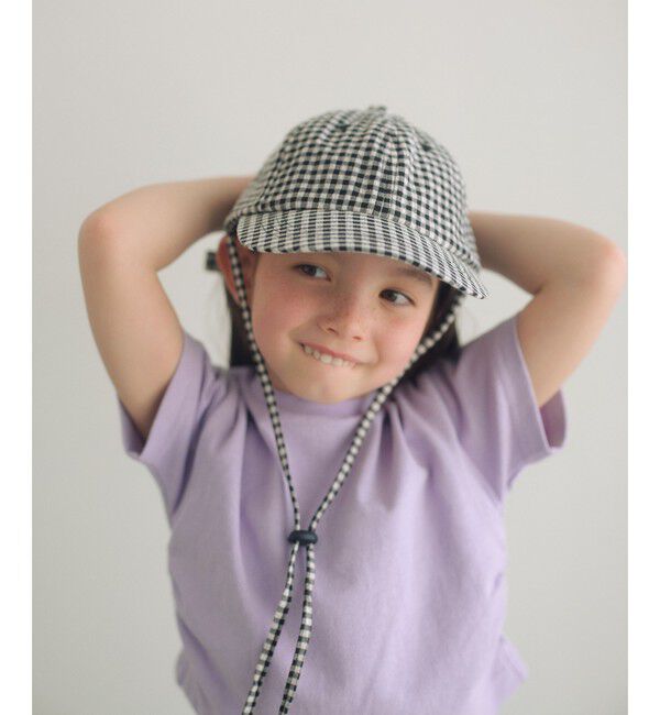 UNITED ARROWS green label relaxing「ギンガムキャップ / 帽子 / キッズ  」|キャップ・キャスケット|BLACK